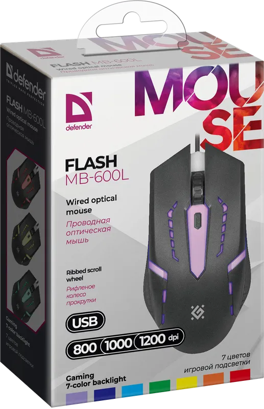 Defender - Wired optical mouse Flash MB-600L