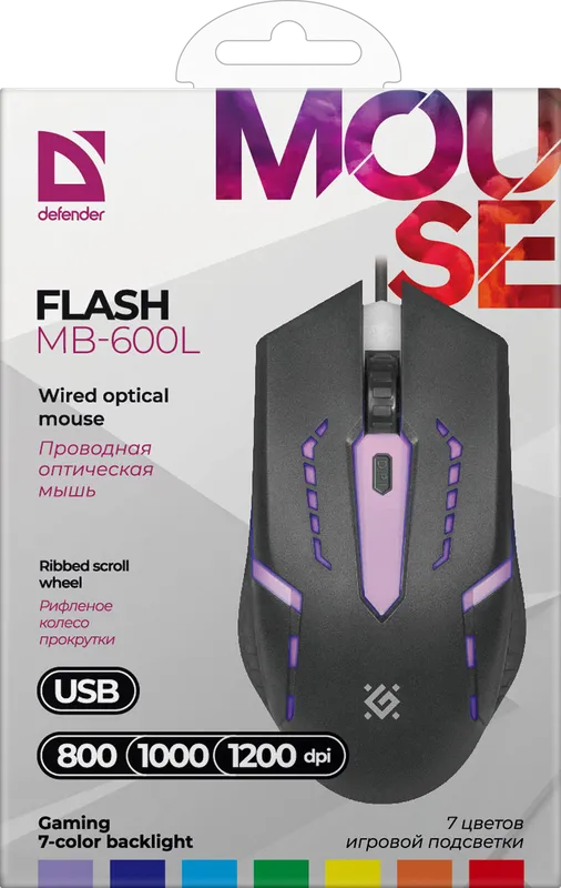 Defender - Wired optical mouse Flash MB-600L