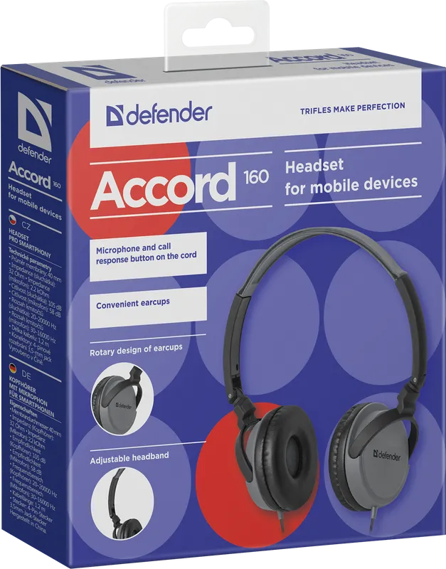 Defender - Headset for mobile devices Accord 160