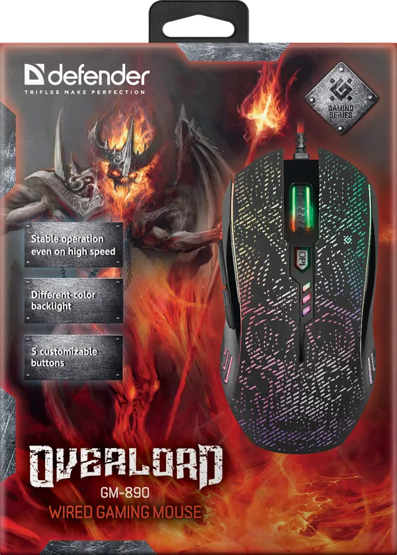 Defender - Wired gaming mouse OverLord GM-890