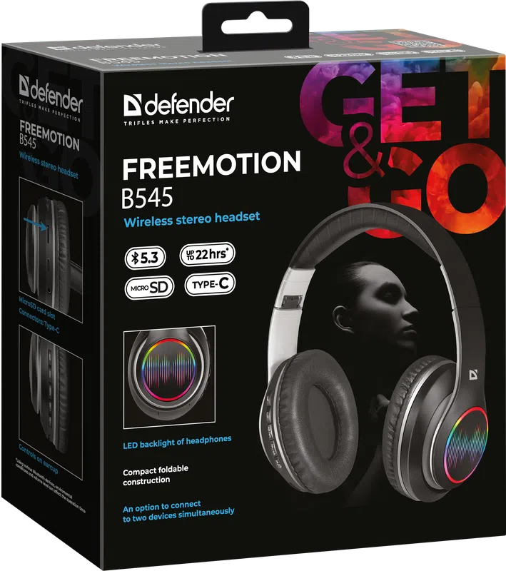 Defender - Wireless stereo headset FreeMotion B545