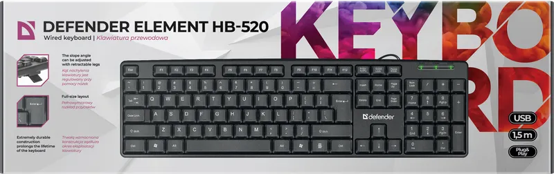 Defender - Wired keyboard Element HB-520 USB