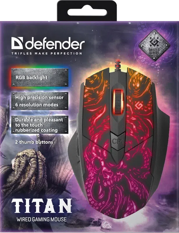 Defender - Wired gaming mouse Titan GM-650L