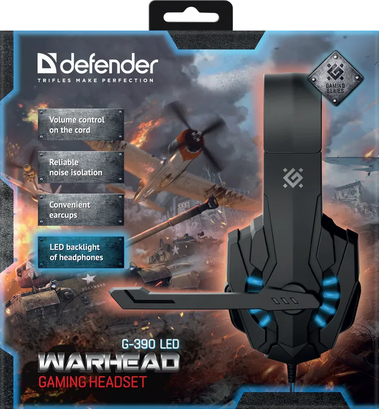 Defender - Gaming headset Warhead G-390 LED