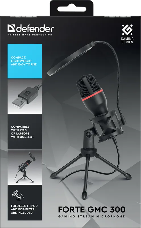 Defender - Gaming stream microphone Forte GMC 300