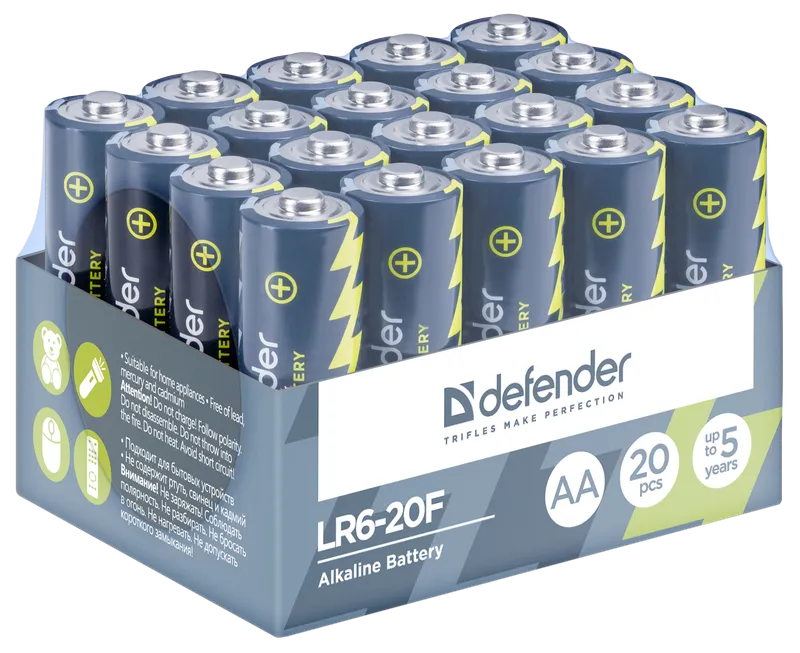 Defender - Алкалне батерије LR6-20F
