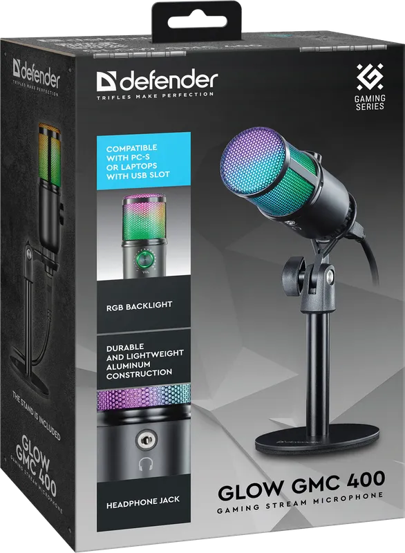 Defender - Gaming stream microphone Glow GMC 400