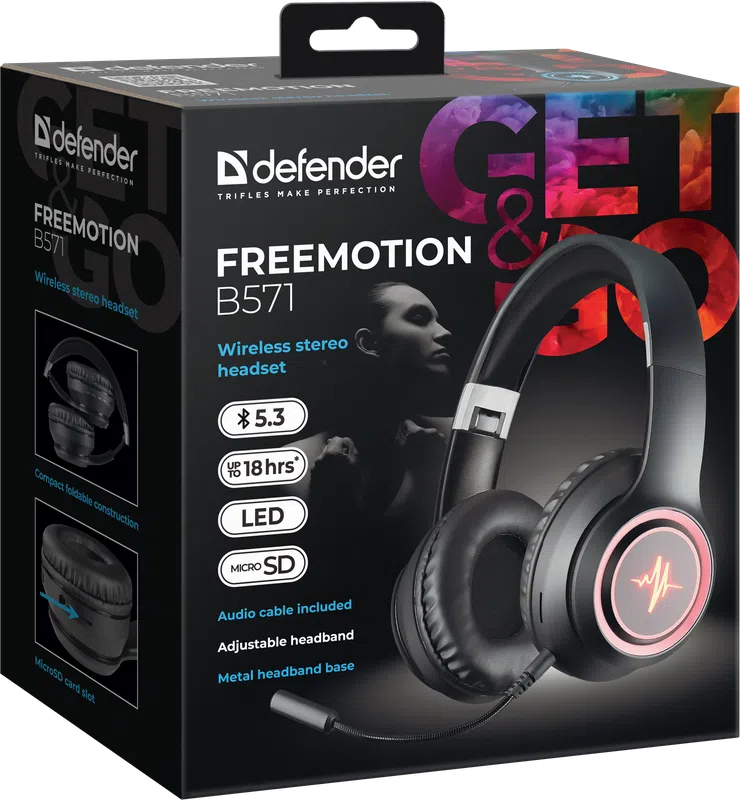 Defender - Wireless stereo headset FreeMotion B571