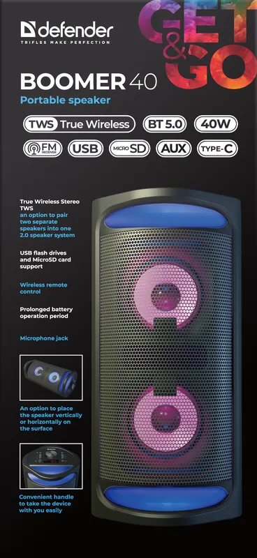 Defender - Portable speaker Boomer 40