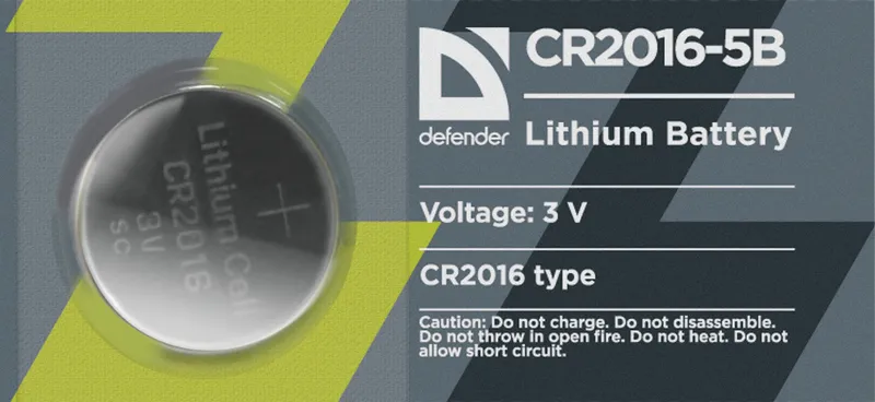 Defender - Battery lithium CR2016-5B